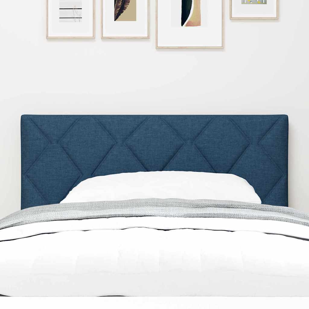 Headboard with LED Strip Lights Adjustable Blue 90 cm Fabric
